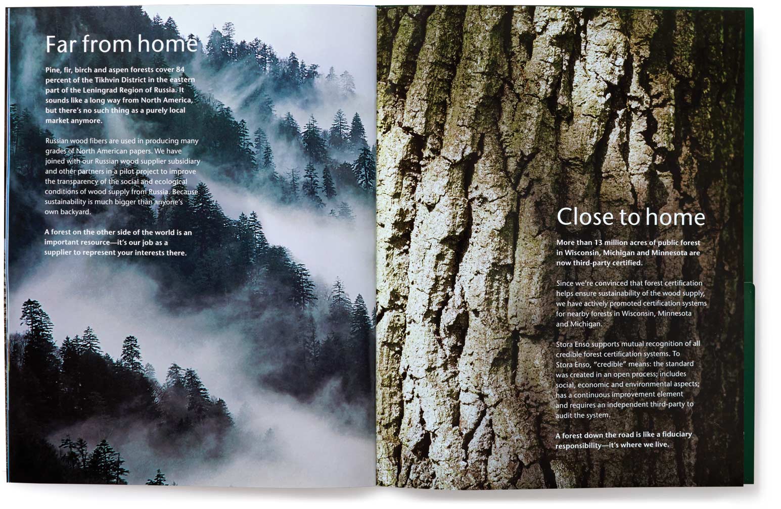 stora-enso-sustainability_brochure-inside_3.jpg Art Direction by: Bart Crosby, Crosby Associates